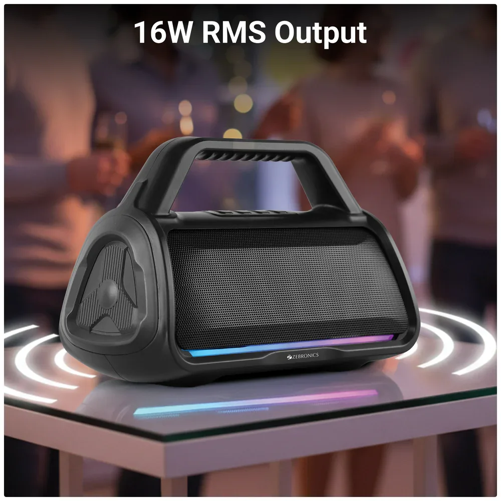 Zebronics Bluetooth Speaker RGB 16w County 10 view 5